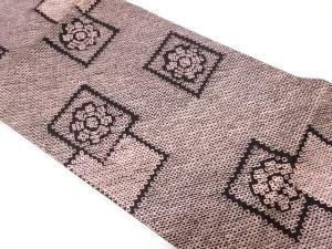 本総絞り　枡に花模様　名古屋帯